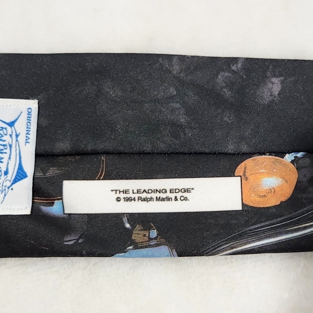 Ralph Marlin Vintage VTG 1994 The Leading Edge Harley Davidson HD Necktie Tie - Picture 9 of 10